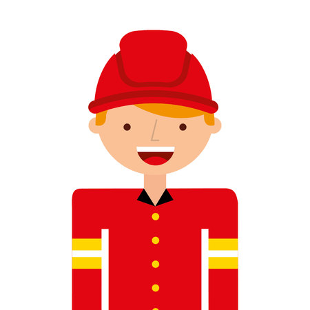 firefighter man profession icon vector isolated designのイラスト素材
