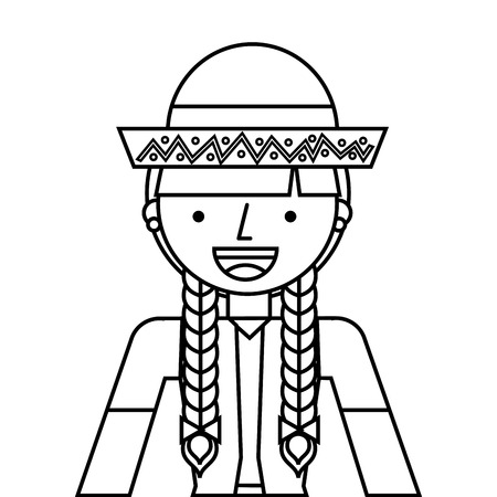 woman mexican culture icon vector isolated designのイラスト素材