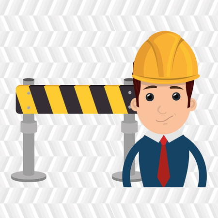 man construction tool work vector illustration graphicのイラスト素材