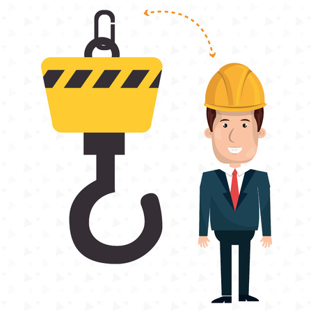 man construction tool work vector illustration graphicのイラスト素材