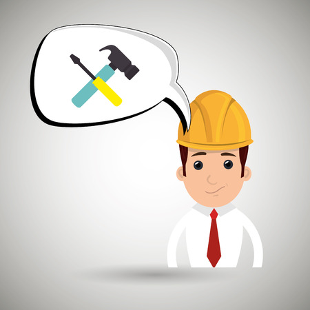 man construction tool gears vector illustration graphicのイラスト素材
