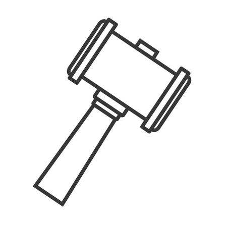 hammer wood gavel icon vector isolated designのイラスト素材