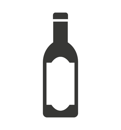 bottle drink beverage silhouette icon vector illustration designのイラスト素材