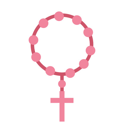 rosary beads religion icon graphic isolated vectorのイラスト素材