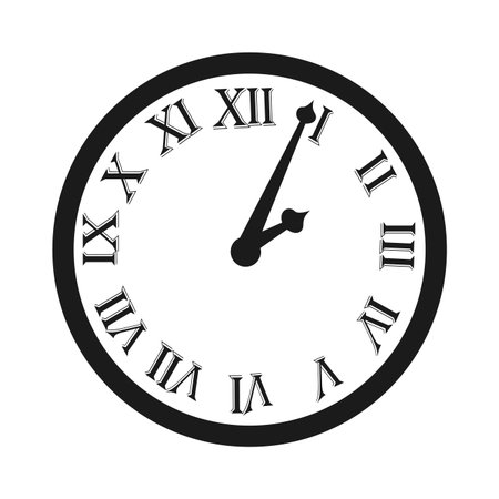 clock time watch roman numbes icon vector illustration design