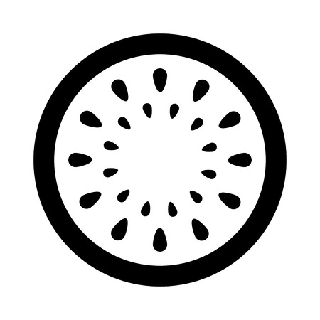 passionfruit fresh fruit icon graphic isolated vectorのイラスト素材