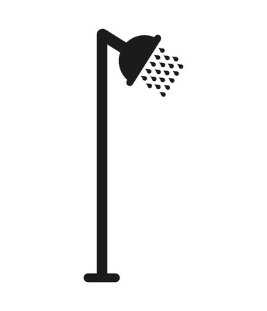 bathroom shower silhouette icon vector illustration designのイラスト素材