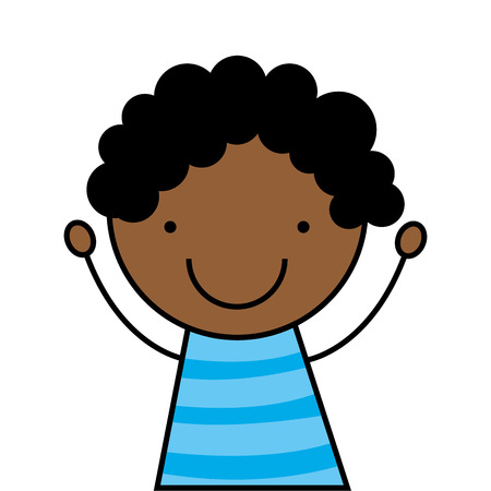 little boy smile icon graphic isolated vectorのイラスト素材