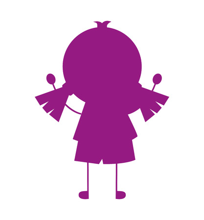 little girl smile icon graphic isolated vectorのイラスト素材