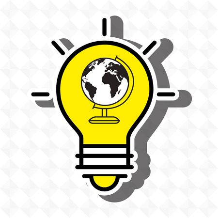 idea bulb world icon vector illstration graphicのイラスト素材