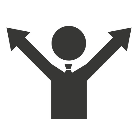 businessman silhouette isolated icon vector illustration designのイラスト素材