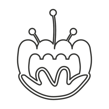 flower floral nature icon vector isolated graphicのイラスト素材