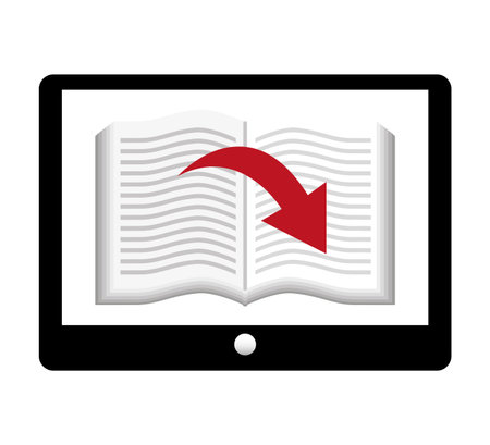 electronic book online icon vector illustration graphicのイラスト素材
