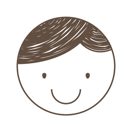 little boy face icon vector illustration designのイラスト素材