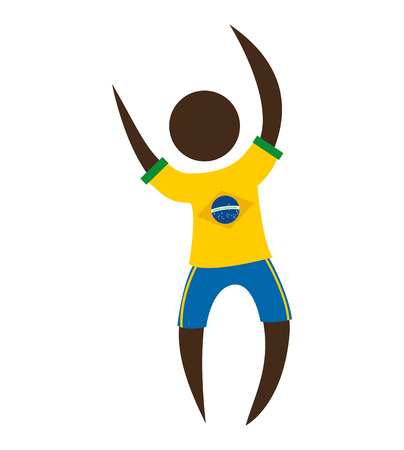 figure silhouette man brazilian vector illustration designのイラスト素材