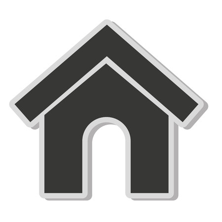 house silhouette real estate icon vector isolatedのイラスト素材