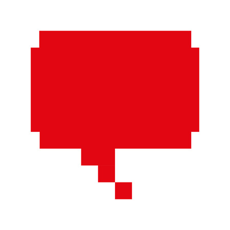 speech bubble red message icon vector illustration designのイラスト素材