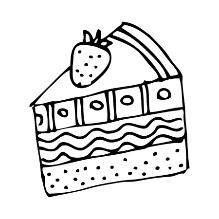 delicious cake silhouette icon vector illustration designのイラスト素材