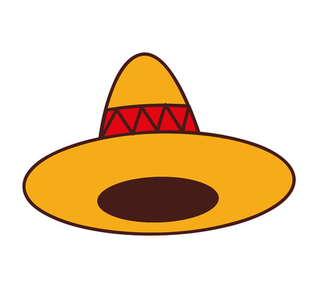 hat mexican culture icon vector illustration iconのイラスト素材