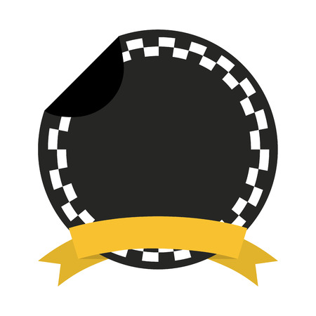 taxi frame ribbon emblem icon vector illustration designのイラスト素材