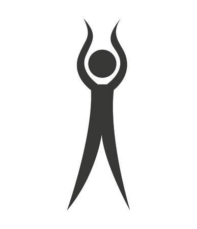 man male silhouette isolated icon vector illustration designのイラスト素材