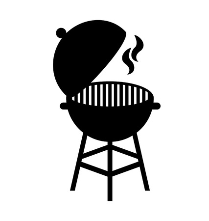 grill hot isolated silhouette icon vector illustration designのイラスト素材