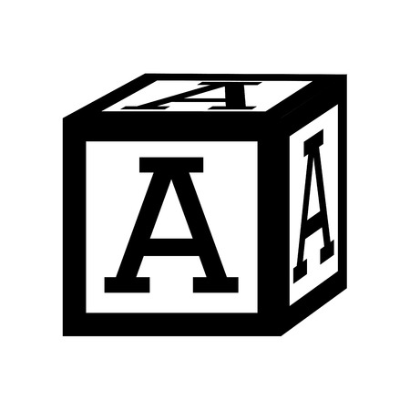 cubes blocks alphabet icon vector illustration designのイラスト素材