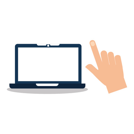 hand holding tablet device icon, vector illustrationのイラスト素材