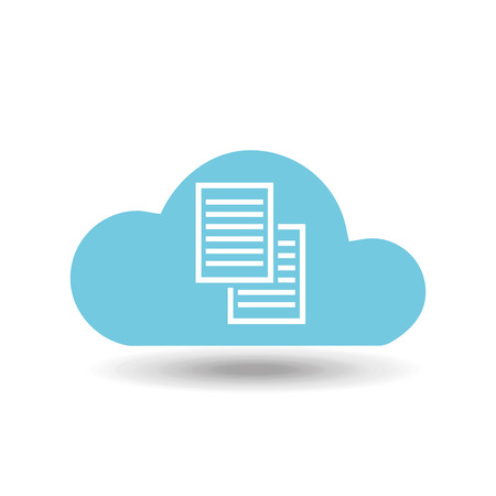 back up on cloud icon, vector illustrationのイラスト素材
