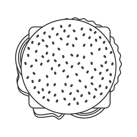 hamburger fast food icon vector illustration designのイラスト素材