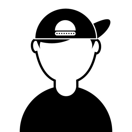 young man avatar isolated icon vector illustration designのイラスト素材