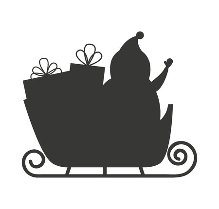 carriage santa claus isolated icon vector illustration designのイラスト素材