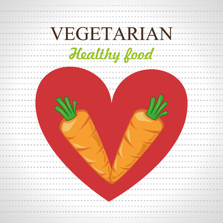 healthy vegetarian food label isolated icon design, vector illustration  graphicのイラスト素材