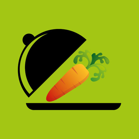 carrot with knife and work, vector illustrationのイラスト素材