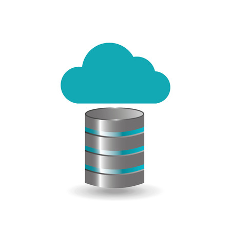 cloud icon design over white background, vector illustrationのイラスト素材