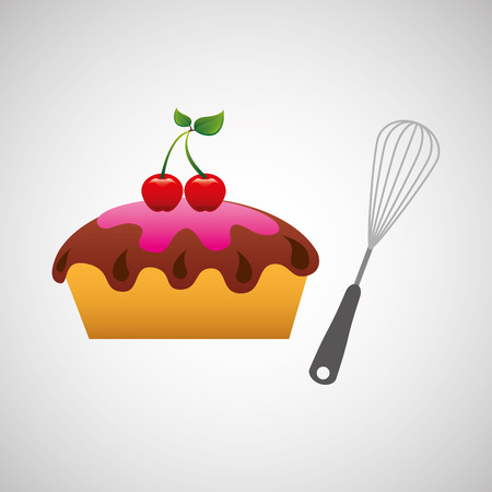 bakery food icon over white background, vector illustrationのイラスト素材
