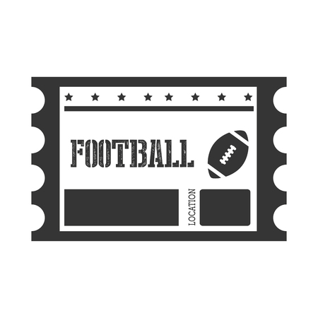 american footbal ticket , isolated flat icon designのイラスト素材