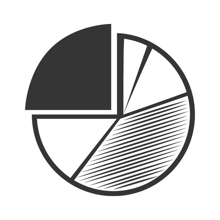 Financial growing statistics graphic isolated flat icon, vector illustration.のイラスト素材
