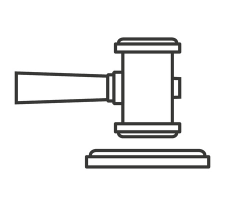 hammer wood gavel icon vector isolated designのイラスト素材
