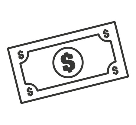 bill dollar money icon vector isolated designのイラスト素材
