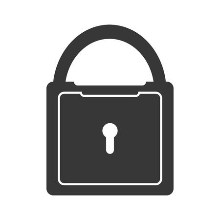 Security padlock isolated flat icon, vector illustration graphic design.のイラスト素材