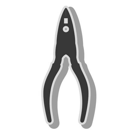 plier tool repair, isolated flat icon designのイラスト素材