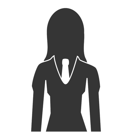 Business woman isolated flat icon, vector illustration graphic.のイラスト素材
