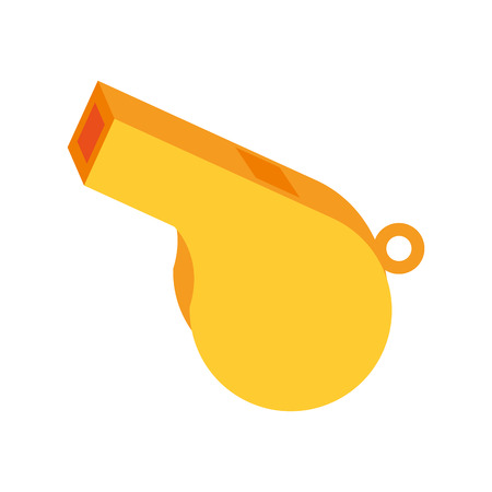 yellow whistle sport, isolated flat icon designのイラスト素材