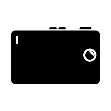 Vintage photographic camera, isolated flat icon cartoonのイラスト素材