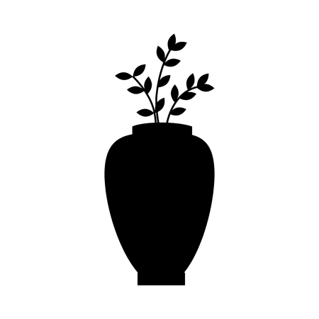 flower in vase flowerpot bouquet floral decoration vector graphic isolated and flat illustrationのイラスト素材