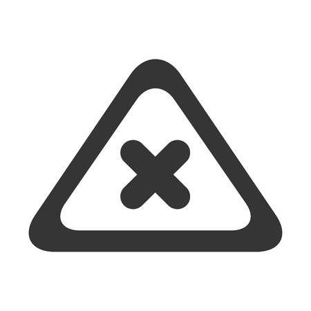warning sign no cross x danger caution icon stop vector graphic isolated and flat illustrationのイラスト素材