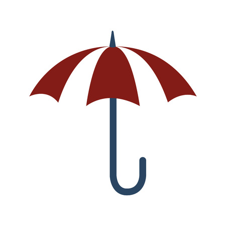 umbrella retro rain parasol handle weather water vector graphic isolated and flat illustrationのイラスト素材