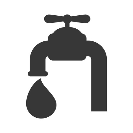 tap water drop use aqua wash silhouette vector graphic isolated and flat illustrationのイラスト素材
