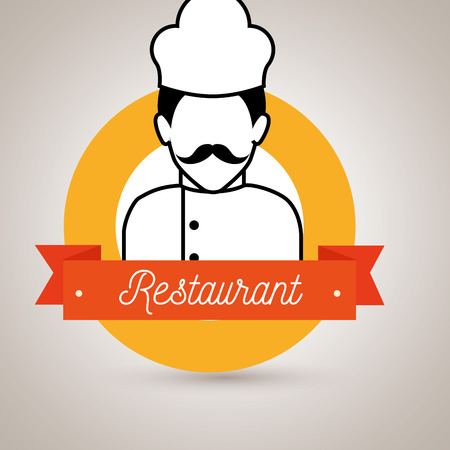 chef uniform restaurant icon vector illustration graphicのイラスト素材